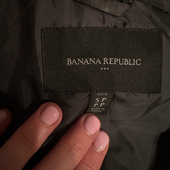 Banana Republic faux suede jacket in dark green - Picture 8 of 9